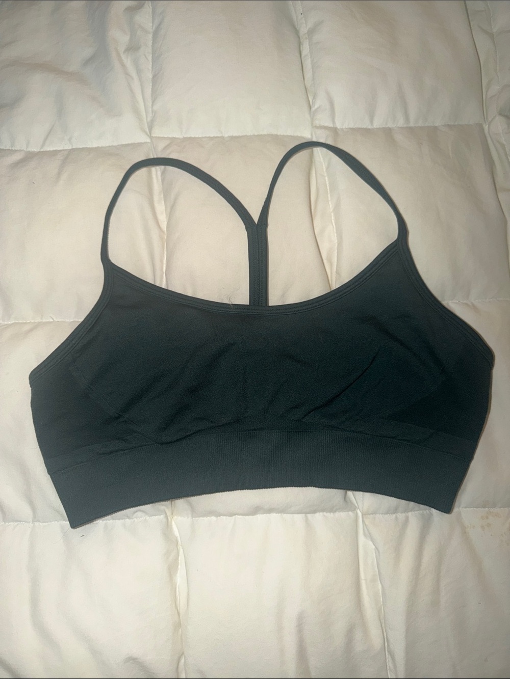 Aybl size medium dark green sports bra
